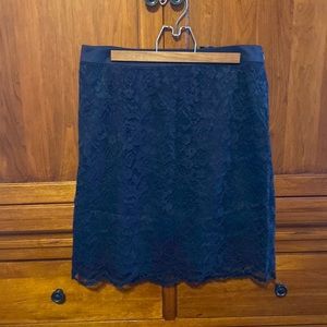 NWT navy lace skirt